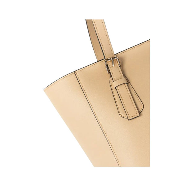 Nylor Elegant Beige Structured Stylish Tote Bag