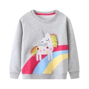 Nylor Cute Unicorn Sweatshirt for Girls