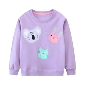 Nylor Cute Koala Bunny Kitty Girls Sweatshirt